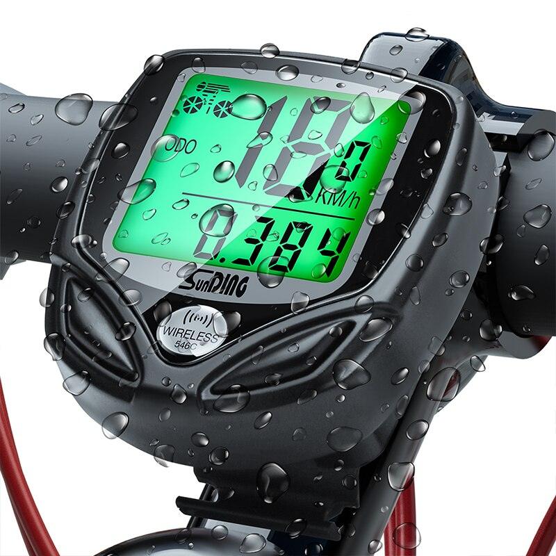 Bike Computer Wireless Waterproof Bicycle Computer 16 Functions Speed Cycle Speedometer Waterproof Wireless Bicycle Bike Computer And Cycling Odometer With Multi-Function LCD Backlight Display Stevvex