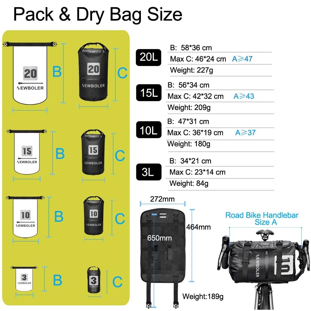 Bike Front Tube Bag Waterproof Bicycle Handlebar Basket Pack Cycling Front Frame Bicycle Accessories Waterproof Handlebar Bags Bike packing Bags Front Packs For Road Bicycles Bike Packing Accessories Stevvex