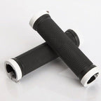 Bike Handlebar Cover Grips Anti-Slip Mountain Road Cycling Bike Bicycle Smooth Soft Rubber Handle Grip Lock Bar Non-Slip-Rubber Bicycle Handle Grip With Aluminum Lock Rubber Comfortable Bike Grips Stevvex