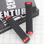 Bike Handlebar Cover Grips Anti-Slip Mountain Road Cycling Bike Bicycle Smooth Soft Rubber Handle Grip Lock Bar Non-Slip-Rubber Bicycle Handle Grip With Aluminum Lock Rubber Comfortable Bike Grips Stevvex