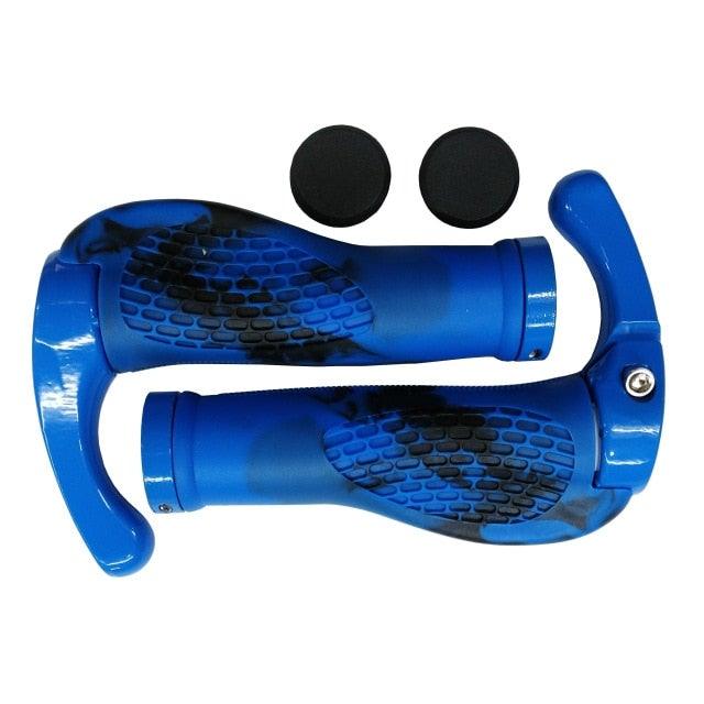 Bike Handlebar Ergonomics Bicycle Grips Bar Ends Plugs Grips Comfortable Bike Handle Grips Ergonomic Bike Grips Shock Absorption Mountain Bike Grips Non-Slip Bicycle Grips Aluminum Alloy Rings For Bicycle Stevvex