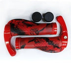 Bike Handlebar Ergonomics Bicycle Grips Bar Ends Plugs Grips Comfortable Bike Handle Grips Ergonomic Bike Grips Shock Absorption Mountain Bike Grips Non-Slip Bicycle Grips Aluminum Alloy Rings For Bicycle Stevvex