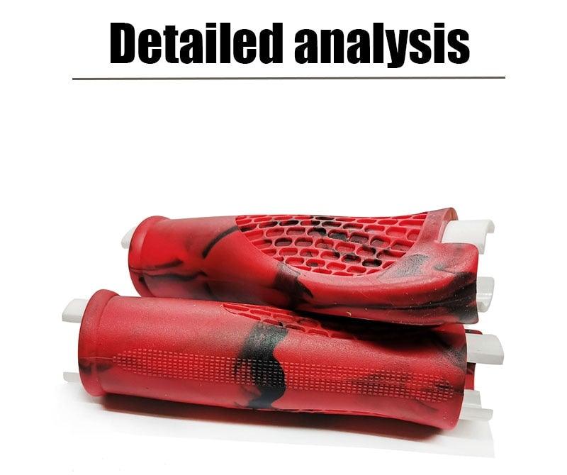 Bike Handlebar Ergonomics Bicycle Grips Bar Ends Plugs Grips Comfortable Bike Handle Grips Ergonomic Bike Grips Shock Absorption Mountain Bike Grips Non-Slip Bicycle Grips Aluminum Alloy Rings For Bicycle Stevvex