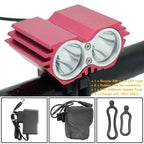 Bike Light Bicycle Headlight Head Lamp Cycling Front Flash Lights With Battery Pack Charger Bicycle Light Set USB Rechargeable Super Bright Bike Headlight For Night Riding Road