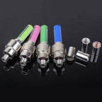 Bike Light Road Bike LED Tire Valve Caps Wheel Spokes Flash Tyre Wheel Valve Stem Cap Light For Car Bike Bicycle Motorcycle Automatic Wheel Spoke Light Tire Lights Lamp Bulb Car Accessories For Riding At Night Stevvex