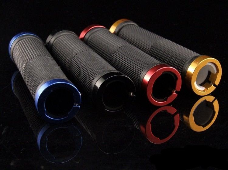 Bike Road Cycling Bicycle Handlebar Cover Grips Soft Rubber Anti-Slip Bike Handle Grip Lock Bar Non-Slip-Rubber Bicycle Handle Grip With Aluminum Lock Bike Grip For Scooter Cruiser Tricycle Wheel Chair Mountain Road Urban Foldable Bike Stevvex