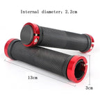 Bike Road Cycling Bicycle Handlebar Cover Grips Soft Rubber Anti-Slip Bike Handle Grip Lock Bar Non-Slip-Rubber Bicycle Handle Grip With Aluminum Lock Bike Grip For Scooter Cruiser Tricycle Wheel Chair Mountain Road Urban Foldable Bike Stevvex