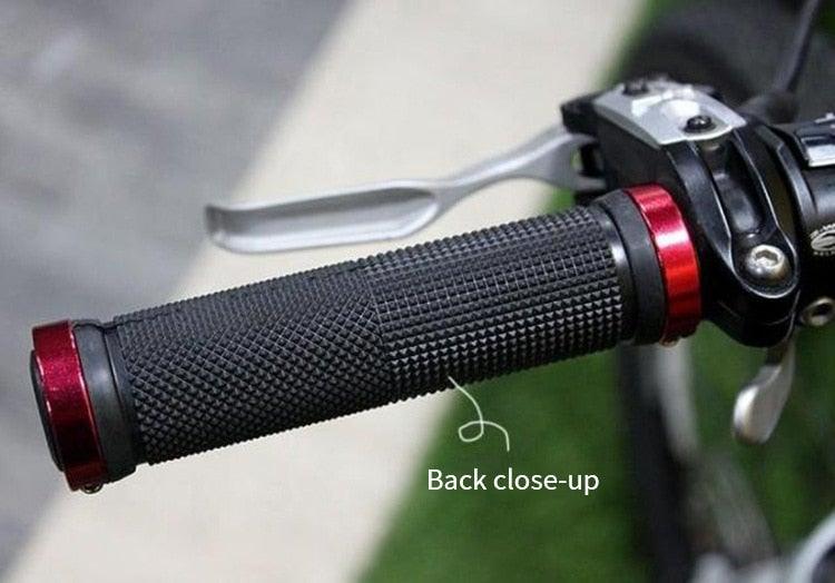 Bike Road Cycling Bicycle Handlebar Cover Grips Soft Rubber Anti-Slip Bike Handle Grip Lock Bar Non-Slip-Rubber Bicycle Handle Grip With Aluminum Lock Bike Grip For Scooter Cruiser Tricycle Wheel Chair Mountain Road Urban Foldable Bike Stevvex