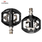 Bike self-locking pedal nylon DU+3 pilin bearing Mountain Clipless Bike bicycle Pedal Cleats pedal bicycle Mountain Bike CNC Die-Cast Aluminum Sealed Pedals With Cleats Dual Platform Clipless Pedals For Mountain Bike Easy Clip In And Out Stevvex
