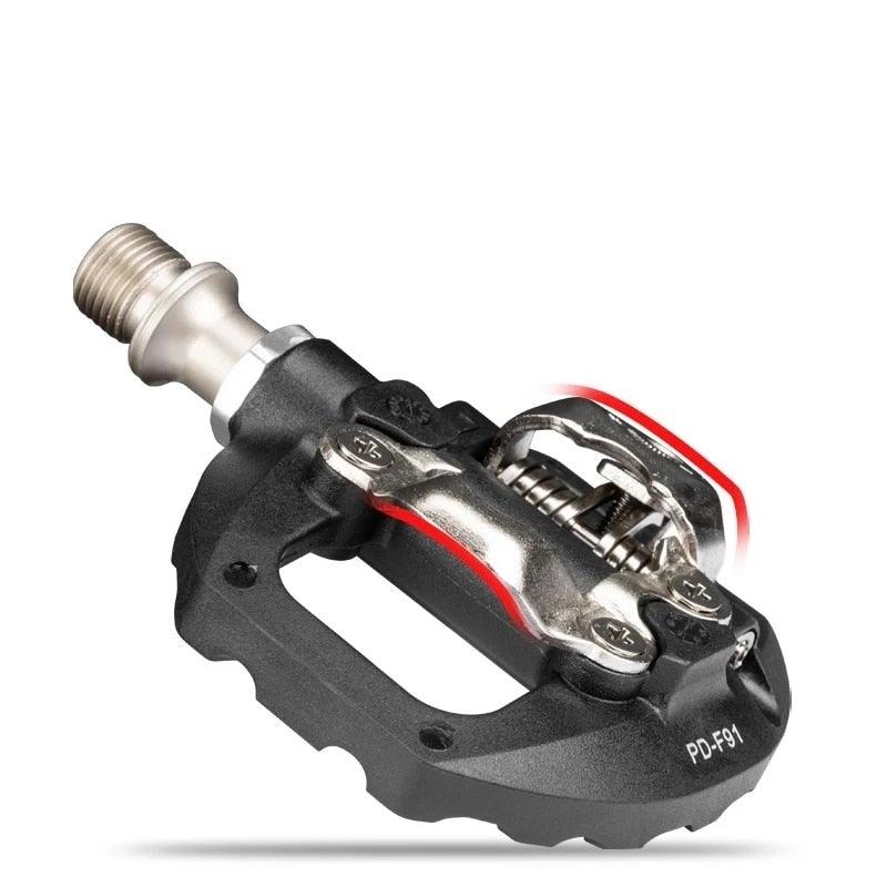 Bike self-locking pedal nylon DU+3 pilin bearing Mountain Clipless Bike bicycle Pedal Cleats pedal bicycle Mountain Bike CNC Die-Cast Aluminum Sealed Pedals With Cleats Dual Platform Clipless Pedals For Mountain Bike Easy Clip In And Out Stevvex