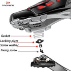 Bike self-locking pedal nylon DU+3 pilin bearing Mountain Clipless Bike bicycle Pedal Cleats pedal bicycle Mountain Bike CNC Die-Cast Aluminum Sealed Pedals With Cleats Dual Platform Clipless Pedals For Mountain Bike Easy Clip In And Out Stevvex