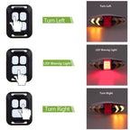 Bike Signal Wireless Remote Mountain Bike Cycling Lights Remote Control LED Warning Lamp Flashing Bike TailLight With Turn Signals Wireless Remote Control Ultra Bright LED Safety Warning Rear Lights Stevvex