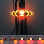 Bike Signal Wireless Remote Mountain Bike Cycling Lights Remote Control LED Warning Lamp Flashing Bike TailLight With Turn Signals Wireless Remote Control Ultra Bright LED Safety Warning Rear Lights Stevvex
