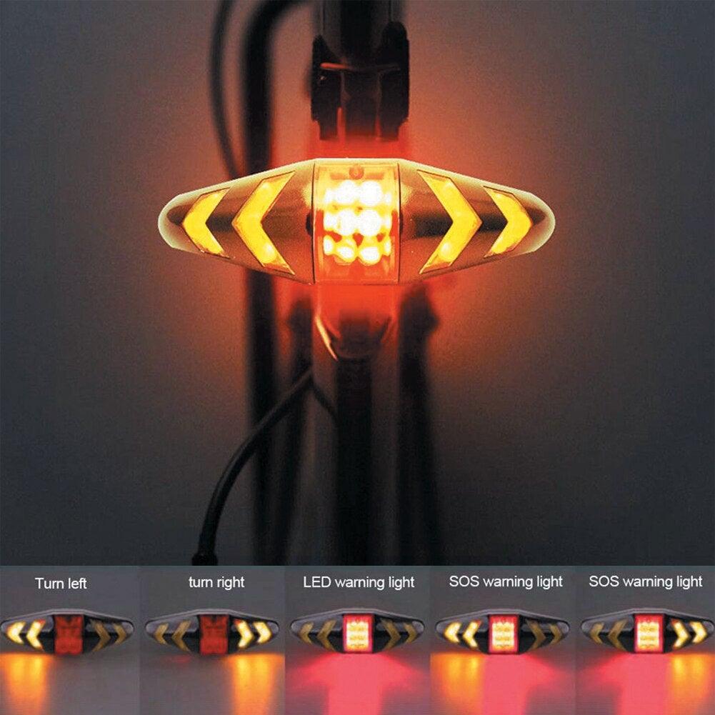 Bike Signal Wireless Remote Mountain Bike Cycling Lights Remote Control LED Warning Lamp Flashing Bike TailLight With Turn Signals Wireless Remote Control Ultra Bright LED Safety Warning Rear Lights Stevvex