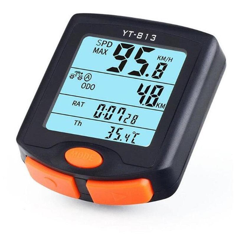 Bike Speed Meter Digital Bike Computer Multifunction Waterproof Sports Sensors Bicycle Computer Speedometer Waterproof 4 Line Display Odometer Cycling Multi Function Design Stevvex