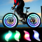 Bike Wheel Spokes Light 3 Lighting Mode LED Night Ride Waterproof Safety Warning Light Bicycle Colorful Lamp With Battery Waterproof LED Bicycle Spoke Lights Safety Flashing Lights For Bike Stevvex