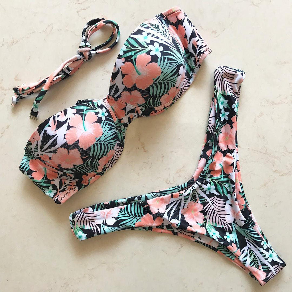 Bikini Push Up Swimsuit Female Swimwear Women's Bathing Suits Push Up Underwire Bikini Set Padded Two Piece Swimsuits Women Two-pieces Durable Bikini Set With Bra Cup Modern Bathing Suit Stevvex