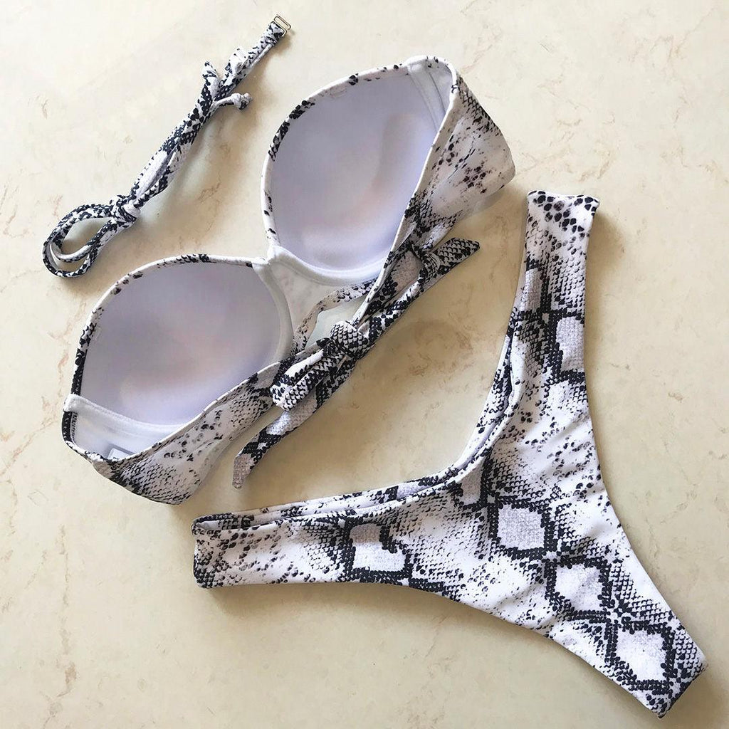 Bikini Push Up Swimsuit Female Swimwear Women's Bathing Suits Push Up Underwire Bikini Set Padded Two Piece Swimsuits Women Two-pieces Durable Bikini Set With Bra Cup Modern Bathing Suit Stevvex