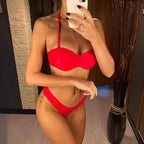 Bikini Push Up Swimsuit Female Swimwear Women's Bathing Suits Push Up Underwire Bikini Set Padded Two Piece Swimsuits Women Two-pieces Durable Bikini Set With Bra Cup Modern Bathing Suit Stevvex