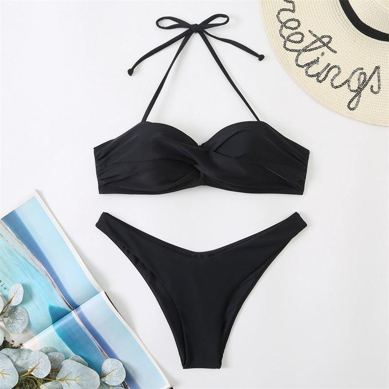 Bikini Push Up Swimwear  Bikini Set Pink Swimwear Women Micro Swimsuit Female Bandage Bikini Beach Wear Swimming Two-Piece Swimsuit Summer Swimsuit for Women Stevvex