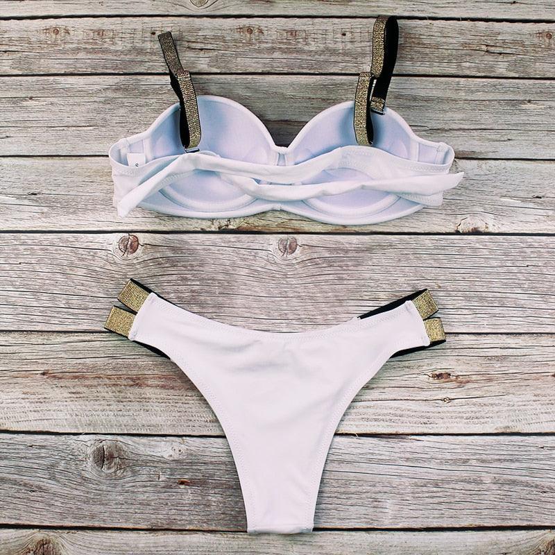 Bikini Push Up Swimwear  Bikini Set Pink Swimwear Women Micro Swimsuit Female Bandage Bikini Beach Wear Swimming Two-Piece Swimsuit Summer Swimsuit for Women Stevvex