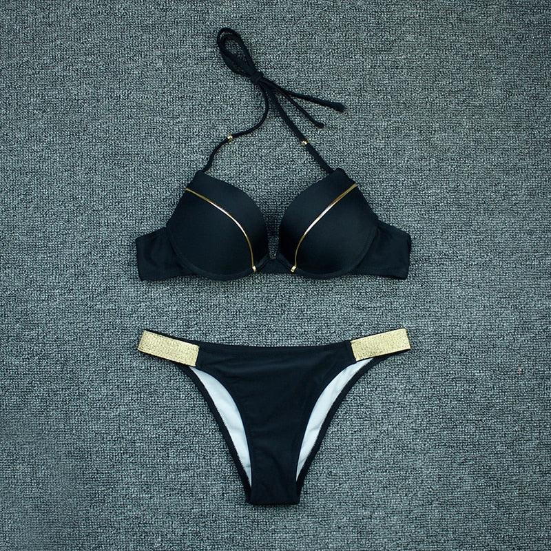 Bikini Push Up Swimwear  Bikini Set Pink Swimwear Women Micro Swimsuit Female Bandage Bikini Beach Wear Swimming Two-Piece Swimsuit Summer Swimsuit for Women Stevvex