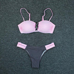 Bikini Push Up Swimwear  Bikini Set Pink Swimwear Women Micro Swimsuit Female Bandage Bikini Beach Wear Swimming Two-Piece Swimsuit Summer Swimsuit for Women Stevvex