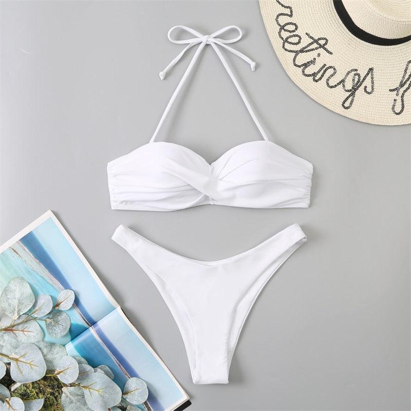 Bikini Push Up Swimwear  Bikini Set Pink Swimwear Women Micro Swimsuit Female Bandage Bikini Beach Wear Swimming Two-Piece Swimsuit Summer Swimsuit for Women Stevvex