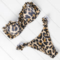 Bikini Set High Cut Solid  Swimsuit Women Swimwear Push Up Bathing Suit Beachwear Leopard Bikini Women's Ribbed Underwire Bikini High Cut Bikini V Swimwear Butterfly Print High Leg Bikini Swimsuit Stevvex