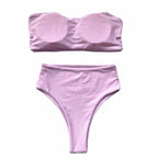 Bikini Set Summer Swimwear Beach Women's Swimsuit Bathing Suit Push Up Brazilian Bikini Women’s Two-Piece  Strapless Padded High Cut Bathing Suit Swimwear