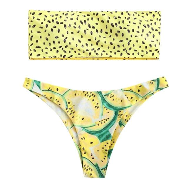 Bikini Set Women Low Waist Push-up Bikini Swimsuit Women's Push Up Front Bikini Swimsuit Elastic High Waist Bikini Set Bathing Suits 2 Piece Swimwear Bandage Bikini Sets Pink Swimwear Bathing Suit For Women Stevvex