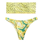 Bikini Set Women Low Waist Push-up Bikini Swimsuit Women's Push Up Front Bikini Swimsuit Elastic High Waist Bikini Set Bathing Suits 2 Piece Swimwear Bandage Bikini Sets Pink Swimwear Bathing Suit For Women Stevvex