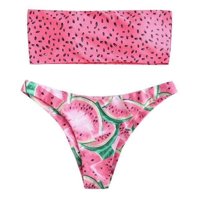 Bikini Set Women Low Waist Push-up Bikini Swimsuit Women's Push Up Front Bikini Swimsuit Elastic High Waist Bikini Set Bathing Suits 2 Piece Swimwear Bandage Bikini Sets Pink Swimwear Bathing Suit For Women Stevvex
