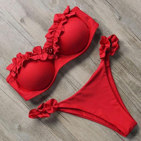 Bikini Swimwear Women Swimsuit  Leopard Bikini Set Women's Halter Triangle Bikini Bottom Cheeky Two Piece Swimsuits Push Up Bathing Suit Female Summer Beach Wear Stevvex