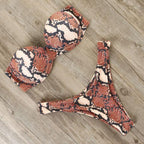 Bikini Swimwear Women Swimsuit  Leopard Bikini Set Women's Halter Triangle Bikini Bottom Cheeky Two Piece Swimsuits Push Up Bathing Suit Female Summer Beach Wear Stevvex