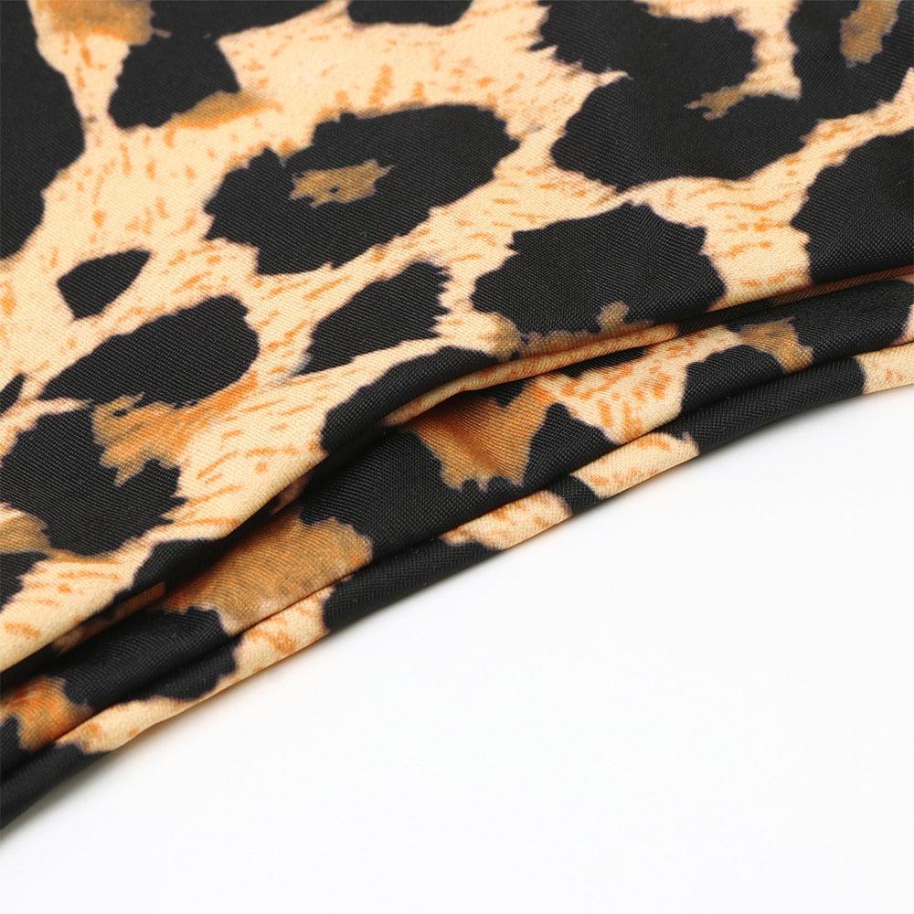 Bikini Swimwear Women Swimsuit  Leopard Bikini Set Women's Halter Triangle Bikini Bottom Cheeky Two Piece Swimsuits Push Up Bathing Suit Female Summer Beach Wear Stevvex