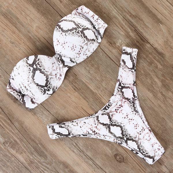 Bikini Swimwear Women Swimsuit  Leopard Bikini Set Women's Halter Triangle Bikini Bottom Cheeky Two Piece Swimsuits Push Up Bathing Suit Female Summer Beach Wear Stevvex