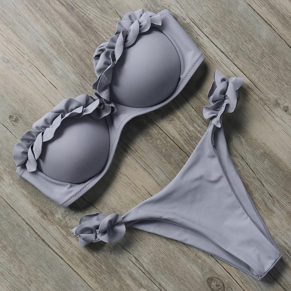 Bikini Swimwear Women Swimsuit  Leopard Bikini Set Women's Halter Triangle Bikini Bottom Cheeky Two Piece Swimsuits Push Up Bathing Suit Female Summer Beach Wear Stevvex