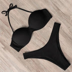 Bikini Swimwear Women Swimsuit  Leopard Bikini Set Women's Halter Triangle Bikini Bottom Cheeky Two Piece Swimsuits Push Up Bathing Suit Female Summer Beach Wear Stevvex