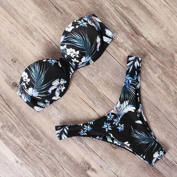 Bikini Swimwear Women Swimsuit  Leopard Bikini Set Women's Halter Triangle Bikini Bottom Cheeky Two Piece Swimsuits Push Up Bathing Suit Female Summer Beach Wear Stevvex
