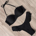 Bikini Swimwear Women Swimsuit  Leopard Bikini Set Women's Halter Triangle Bikini Bottom Cheeky Two Piece Swimsuits Push Up Bathing Suit Female Summer Beach Wear Stevvex