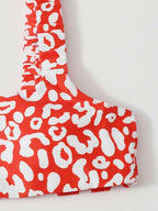 Bikini  Women Orange Leopard Push Up Padded Thong Swimsuit Female Cut Out Bathing Suit Swimwear Padded Push up Thong Bikini Sets  Swimsuits for Women Stevvex