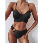 Bikini Women Push Up Leopard Print Beach High Waist High Cut Swimsuit Swimsuit High Waist Tummy Control Bathing Suits Solid Women Bathing Suit High Cut Swimwear Stevvex