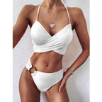 Bikini Women Push Up Leopard Print Beach High Waist High Cut Swimsuit Swimsuit High Waist Tummy Control Bathing Suits Solid Women Bathing Suit High Cut Swimwear Stevvex