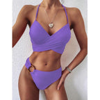 Bikini Women Push Up Leopard Print Beach High Waist High Cut Swimsuit Swimsuit High Waist Tummy Control Bathing Suits Solid Women Bathing Suit High Cut Swimwear Stevvex
