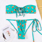 Bikinis Micro Adjustable Swimwear Women Summer Bikini Set Modern Colorful Print Beach Wear Women's Comfortable Swimsuit Knotted String Triangle Bikini Tie Side High Cut Bikini Set Stevvex