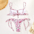 Bikinis Micro Adjustable Swimwear Women Summer Bikini Set Modern Colorful Print Beach Wear Women's Comfortable Swimsuit Knotted String Triangle Bikini Tie Side High Cut Bikini Set Stevvex