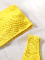 Bikinis Swimsuit Women Push Up Bikini Set  Female Swimwear Women's Strapless Solid Color 2 Pieces Bathing Suit Swimsuit Swimsuits Off Shoulder High Waist Bathing Suit High Cut Swimwear For Summer Stevvex