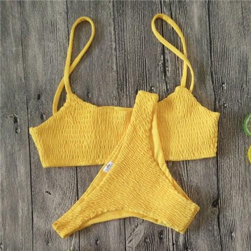 Bikinis Women Swimwear Two Piece Set Women Plus Size Swimwear Bandage Push-Up Padded Bra Bikini Set Swimsuit Bathing Suit Women Push-up Padded Bra Bandage Bikini Set Swimsuit Swimwear Bathing Stevvex