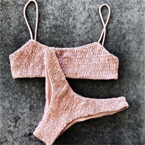 Bikinis Women Swimwear Two Piece Set Women Plus Size Swimwear Bandage Push-Up Padded Bra Bikini Set Swimsuit Bathing Suit Women Push-up Padded Bra Bandage Bikini Set Swimsuit Swimwear Bathing Stevvex